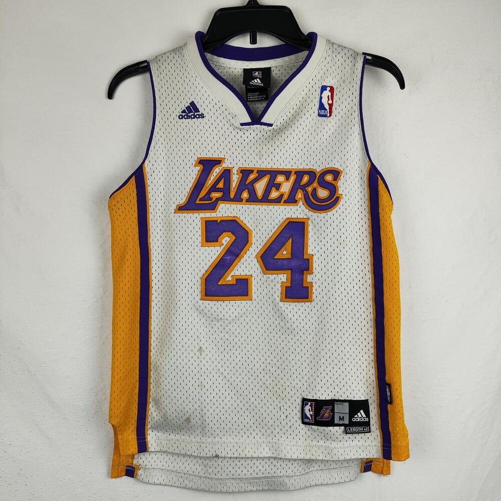 Los Angeles Lakers Jersey Youth Medium NBA Basketball Kobe Bryant 24 Adidas